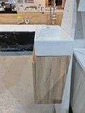PICCOLO 420X220X500MM PLYWOOD WALL HUNG VANITY - LIGHT OAK WITH CERAMIC TOP - NZHomeware