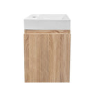 PICCOLO 420X220X500MM PLYWOOD WALL HUNG VANITY - LIGHT OAK WITH CERAMIC TOP - NZHomeware
