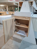 PICCOLO 420X220X500MM PLYWOOD WALL HUNG VANITY - LIGHT OAK WITH CERAMIC TOP - NZHomeware