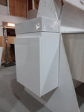 PICCOLO 420X220X500MM PLYWOOD WALL HUNG VANITY - WHITE GLOSS WITH CERAMIC TOP - NZHomeware