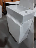 PICCOLO 420X220X500MM PLYWOOD WALL HUNG VANITY - WHITE GLOSS WITH CERAMIC TOP - NZHomeware