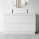 Matte White double bowl vanity