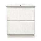 FLORAN 600MM Plywood Fluted Floor Standing Vanity - Matte White - NZHomeware