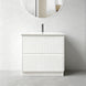 matte white vanity