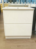 FLORAN 750MM Plywood Fluted Floor Standing Vanity - Matte White - NZHomeware
