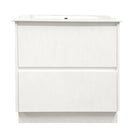 FLORAN 750MM Plywood Fluted Floor Standing Vanity - Matte White - NZHomeware