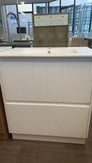 FLORAN 750MM Plywood Fluted Floor Standing Vanity - Matte White - NZHomeware