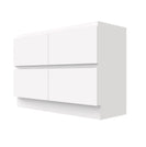 POLO 1800X450X850MM PLYWOOD FLOOR STANDING VANITY - GLOSS WHITE WITH DOUBLE POLYMARBLE TOP - NZHomeware