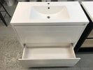 POLO 600X460X850MM PLYWOOD FLOOR STANDING VANITY - GLOSS WHITE WITH CERAMIC TOP - NZHomeware