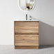 POLO 600X460X850MM PLYWOOD FLOOR STANDING VANITY - LIGHT OAK WITH CERAMIC TOP - NZHomeware
