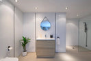 POLO 600X460X850MM PLYWOOD FLOOR STANDING VANITY - LIGHT OAK WITH CERAMIC TOP - NZHomeware