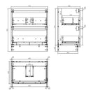 POLO 750X460X850MM PLYWOOD FLOOR STANDING VANITY - LIGHT OAK WITH CERAMIC TOP - NZHomeware