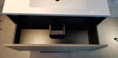 POLO 900X460X850MM PLYWOOD FLOOR STANDING VANITY - BLACK AND LIGHT OAK WITH CERAMIC TOP - NZHomeware