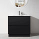 POLO 900X460X850MM PLYWOOD FLOOR STANDING VANITY - BLACK WITH CERAMIC TOP - NZHomeware