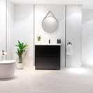 POLO 900X460X850MM PLYWOOD FLOOR STANDING VANITY - BLACK WITH CERAMIC TOP - NZHomeware