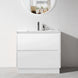 POLO 900X460X850MM PLYWOOD FLOOR STANDING VANITY - WHITE GLOSS WITH CERAMIC TOP - NZHomeware