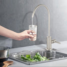 Premium SUS304 Water Filter Stainless Steel Tap RO Drinking Ceramic Disc Faucet Brushed Nickel - NZHomeware