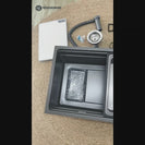 700x410mm Premium Nano Gunmetal Grey Kitchen Sink Anti-Scratch Embossed Texture Single Bowl