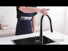 Euro Round Nero Black Pull Out/Down Kitchen/Laundry Sink Mixer Taps Swivel Kitchen Tapware