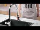Euro Round Chrome Pull Out/Down Spray Kitchen/Laundry Sink Mixer Taps Swivel Kitchen Tapware