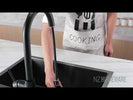 Euro Round Nero Black Pull Out/Down Kitchen/Laundry Sink Mixer Taps Swivel Kitchen Tapware