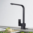 Quadra Nero Black Kitchen/Laundry Sink Mixer Taps Swivel Kitchen Tapware - NZHomeware