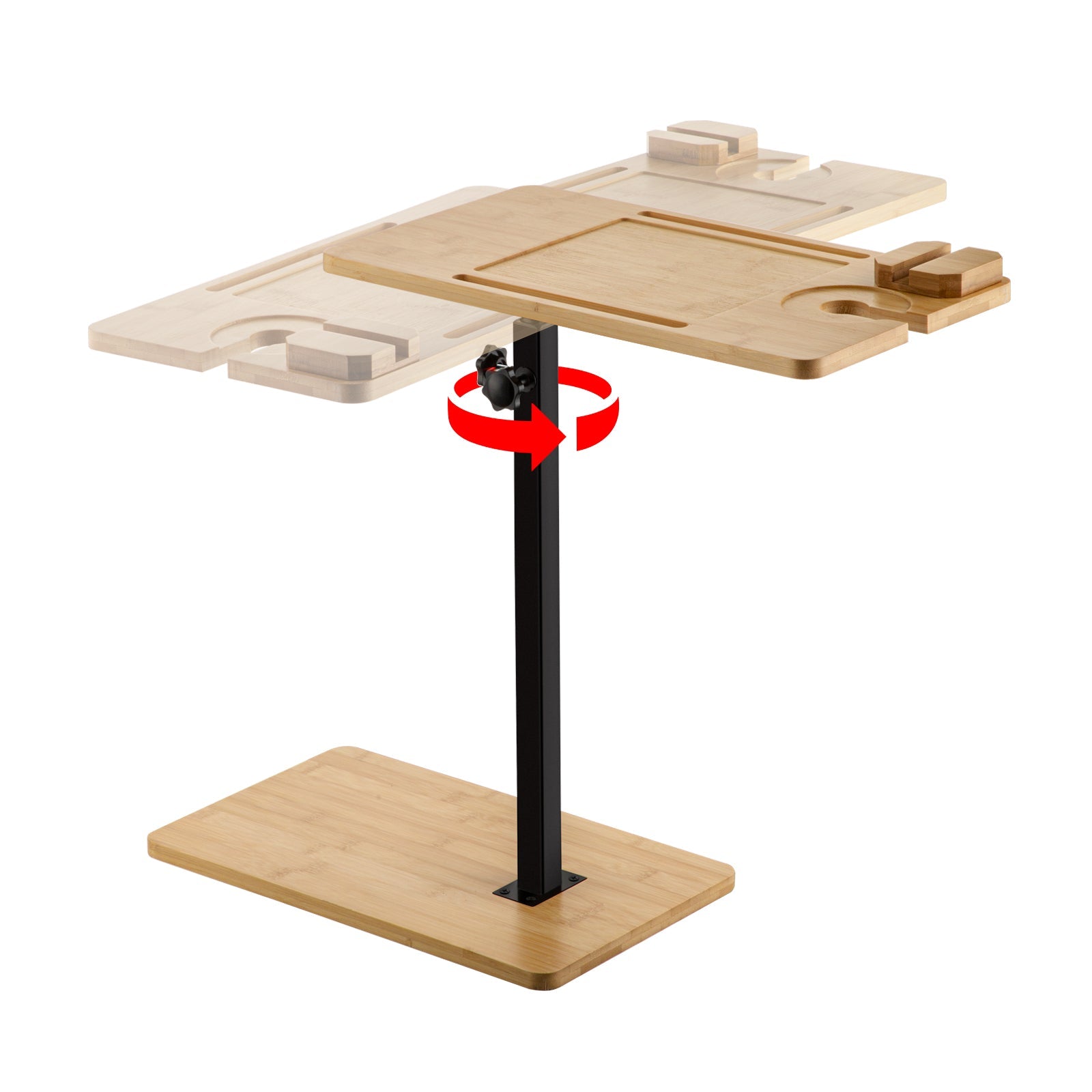 Rectangle Sofa Bed End Side Stand Rack C Table Bathtub Tray Height Adj ...
