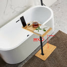 Rectangle Sofa Bed End Side Stand Rack C Table Bathtub Tray Height Adjustable 360° Swivel - NZHomeware