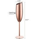 Rose Gold Champagne Glass Cups 200ml PACK 2 Stainless Wine Cocktail Drinkware SUS304 - NZHomeware
