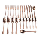 Rose Gold Stainless Steel Cutlery Set Dinner Knife Fork Spoon 24pcs Set - NZHomeware