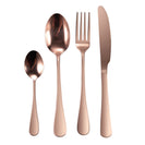 Rose Gold Stainless Steel Cutlery Set Dinner Knife Fork Spoon 24pcs Set - NZHomeware