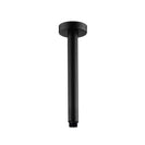Round 230mm ABS Matte Black Shower Head with Ceiling Mounted Shower Arm - NZHomeware