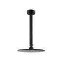 Round 230mm ABS Matte Black Shower Head with Ceiling Mounted Shower Arm - NZHomeware
