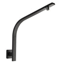 Round 230mm ABS Matte Black Shower Head with Wall Mounted Shower Arm - NZHomeware