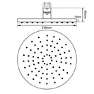 Round 230mm ABS Matte Black Shower Head with Wall Mounted Shower Arm - NZHomeware