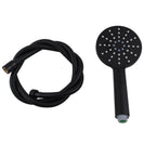 Round Black ABS 3 Function Handheld Shower with Shower Hose - NZHomeware