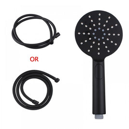Round Black ABS 3 Function Handheld Shower with Shower Hose - NZHomeware