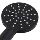 Round Black ABS 3 Function Handheld Shower with Shower Hose - NZHomeware