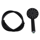 Round Black ABS 3 Function Handheld Shower with Shower Hose - NZHomeware