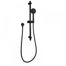 Round Black Adjustable Shower Rail with Round Black Handheld Shower - NZHomeware