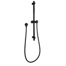 Round Black Adjustable Shower Rail with Round Black Handheld Shower - NZHomeware
