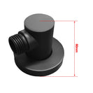 Round Black Adjustable Shower Rail with Round Black Handheld Shower - NZHomeware
