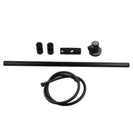 Round Black Adjustable Shower Rail with Round Black Handheld Shower - NZHomeware