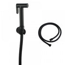 Round Black Brass Toilet Bidet Spray Kit with 1.2m PVC Water Hose - NZHomeware