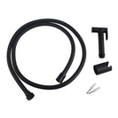Round Black Brass Toilet Bidet Spray Kit with 1.2m PVC Water Hose - NZHomeware