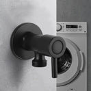 Round Black Brass Toilet Cistern Tap Angle Valve - NZHomeware