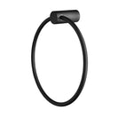 Round Black Hand Towel Ring Wall Mounted - NZHomeware