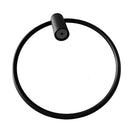 Round Black Hand Towel Ring Wall Mounted - NZHomeware
