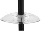 Round Black Shower Rail Sliding Holder with Soap Dish Water Hose & Wall Connector - NZHomeware