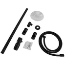 Round Black Shower Rail Sliding Holder with Soap Dish Water Hose & Wall Connector - NZHomeware